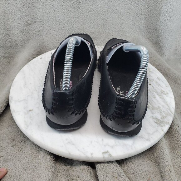 Skechers Shoes Womens 7 Black Leather Bikers Cruisin Relaxed Fit Loafers - Picture 5 of 11